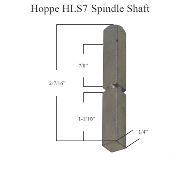 HOPPE HLS7 SPINDLE SHAFT, 5/16 X 2-1/2" WITH GROOVE